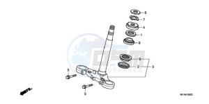 CBF1000A9 France - (F / ABS CMF) drawing STEERING STEM