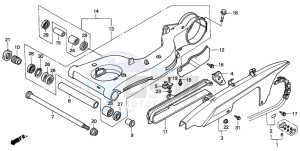 VFR750F drawing SWINGARM