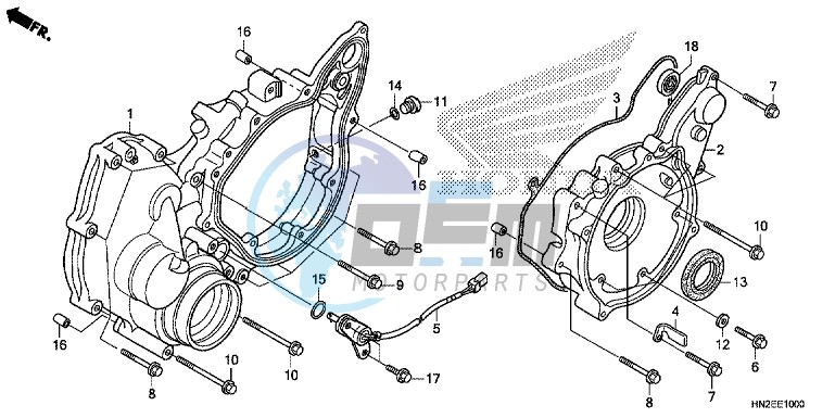 REAR CRANKCASE COVER