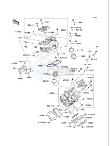 VN 750 A [VULCAN 750] (A6F) A6F drawing CYLINDER HEAD