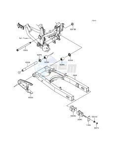 KLX125 KLX125CEF XX (EU ME A(FRICA) drawing Swingarm