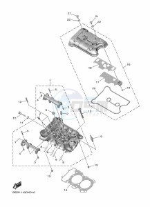 YZF690 YZF-R7 (BEB4) drawing CYLINDER HEAD