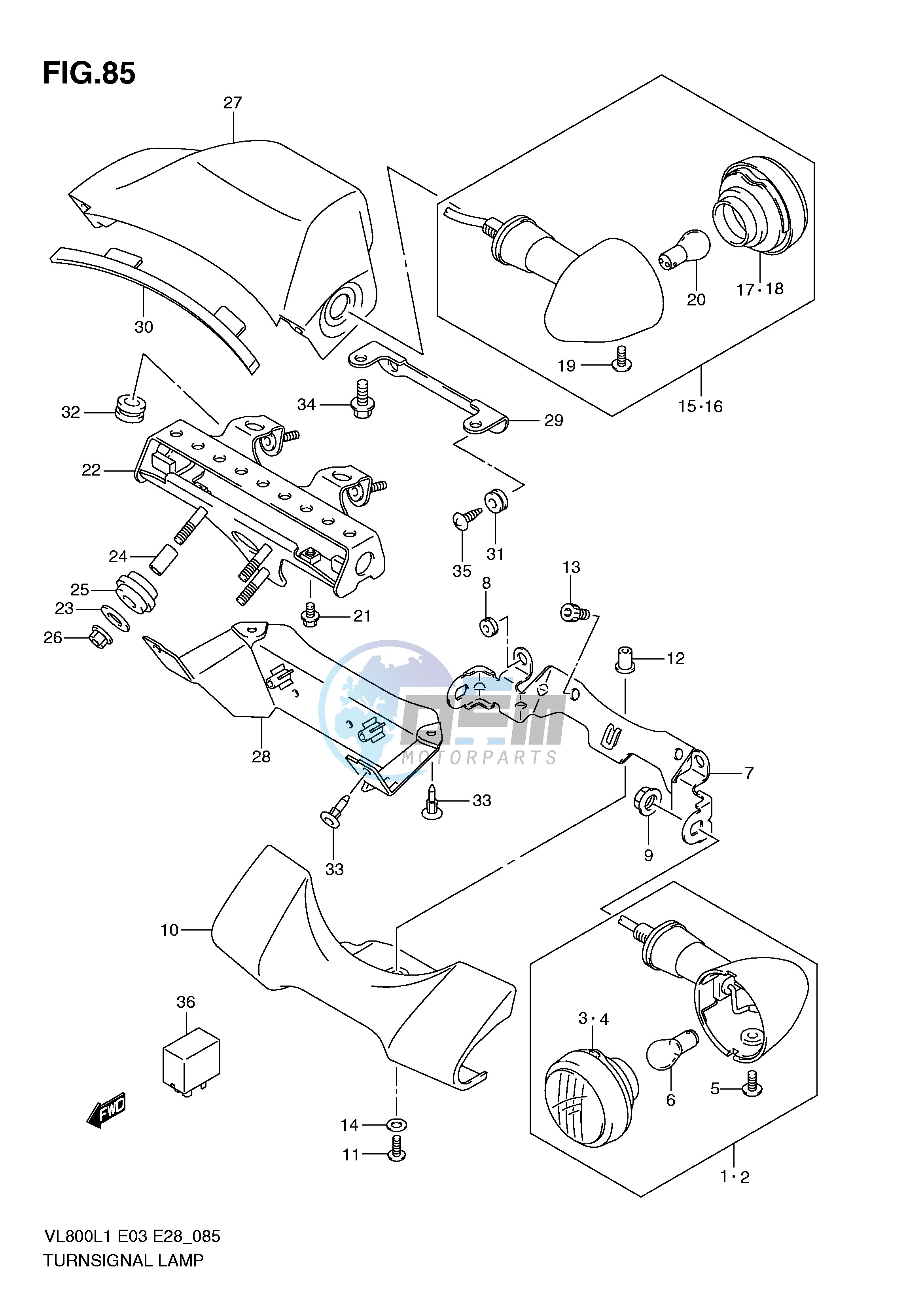 TURNSIGNAL LAMP (VL800TL1 E3)