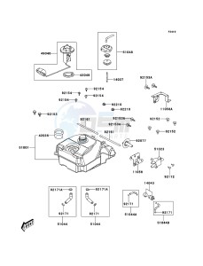 KVF300 KVF300CCF EU drawing Fuel Tank