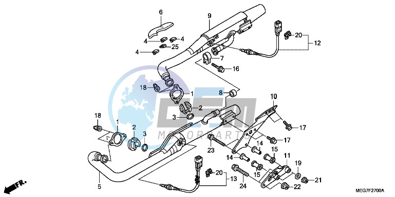 EXHAUST MUFFLER (VT750C2B/C2S/CS/C/CA)