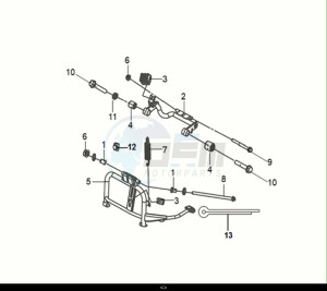 MIO 50I (FS05W2-NL) (E5) (M1) drawing MAIN STAND -ENGINE MOUNT