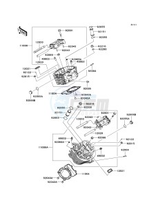 VN 900 C [VULCAN 900 CUSTOM] (7F-9FA) C7F drawing CYLINDER HEAD