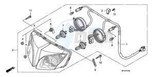 CBF1000TA Europe Direct - (ED / ABS) drawing HEADLIGHT