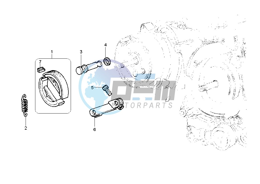 Brake shoe Rear