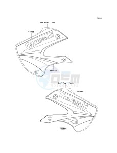 KLX 110 A (A1-A4) drawing DECALS-- A3- -