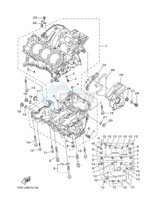 MT09 900 (1RCA 1RCB) drawing CRANKCASE