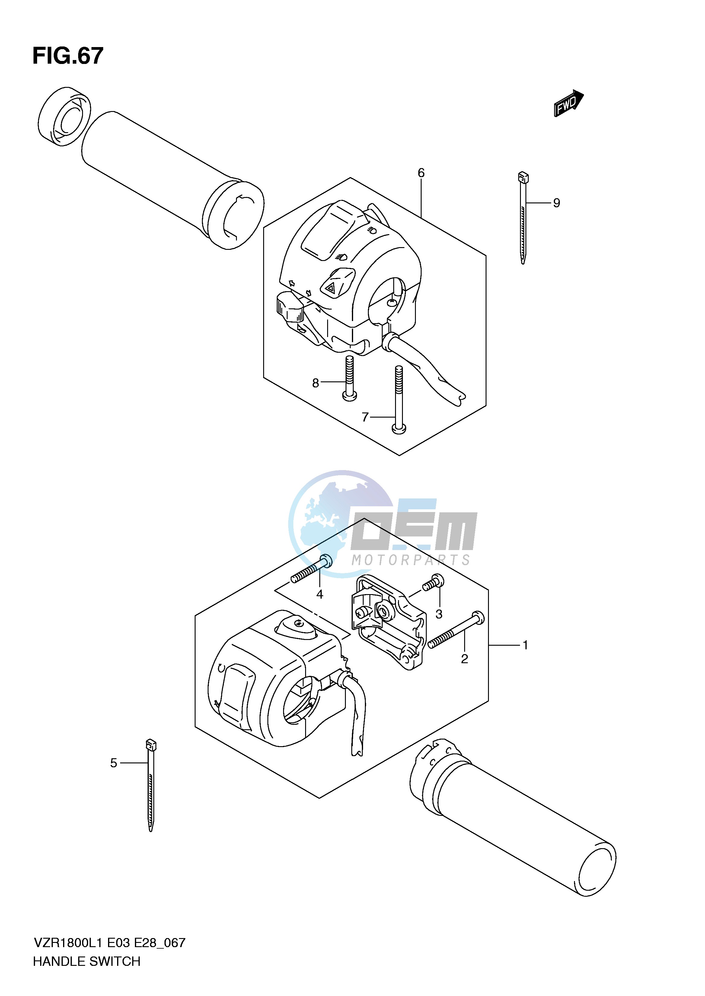 HANDLE SWITCH (VZR1800L1 E28)