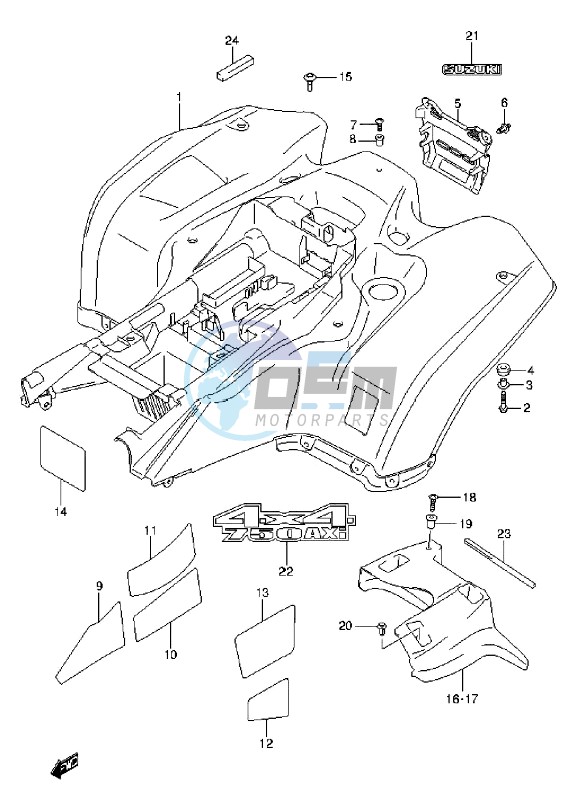 REAR FENDER (LT-A750XL3 P24)