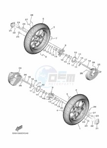 MWD300 TRICITY 300 (BED9) drawing FRONT WHEEL