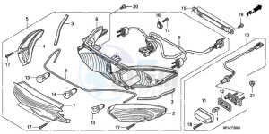 CBF1000SA UK - (E / ABS MKH) drawing REAR COMBINATION LIGHT