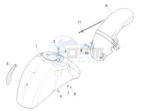 GTS 125 4T E4 ABS (EMEA) drawing Wheel housing - Mudguard