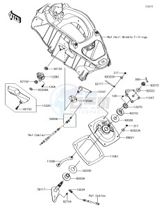 JET SKI ULTRA 310R JT1500NHF EU drawing Handle Pole