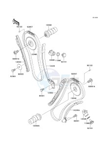 VN 800 A [VULCAN 800] (A10-A11) [VULCAN 800] drawing CAMSHAFT-- S- -_TENSIONER