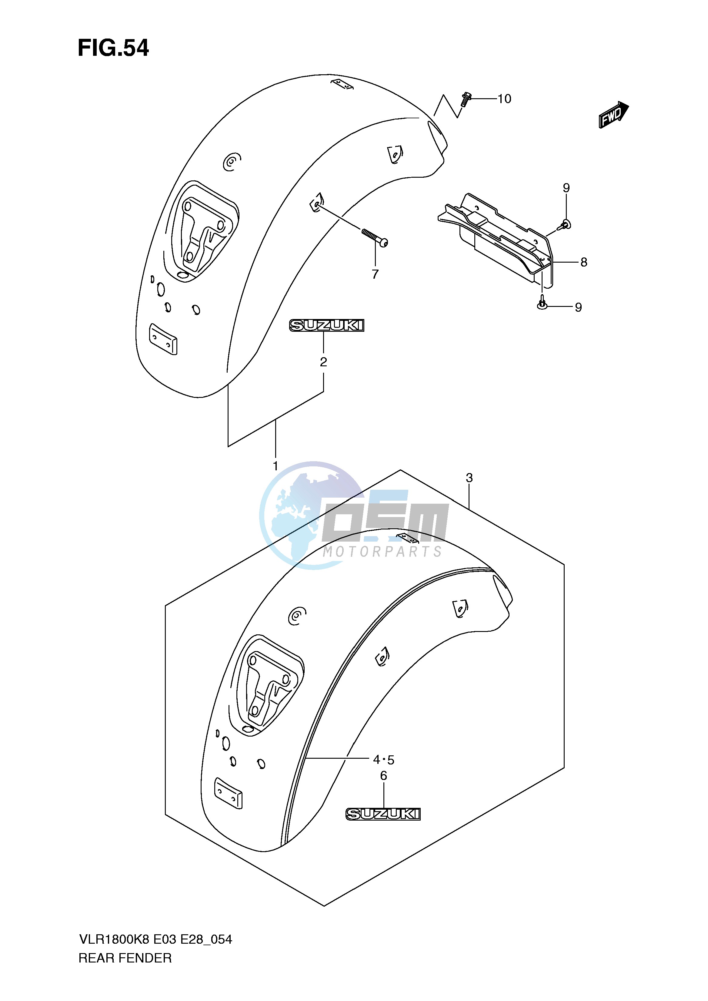 REAR FENDER (MODEL K8)