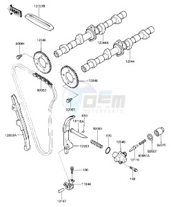 ZX 600 A [NINJA 600] (A3) [NINJA 600] drawing CAMSHAFTS_CHAIN_TENSIONER