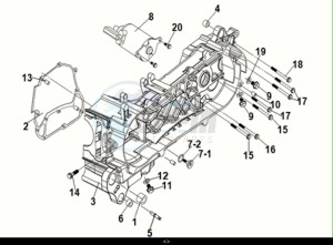 JET 14 125 LC ABS (XC12WX-EU) (E5) (M1) drawing L. CRANK CASE