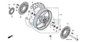 CB600FA3A Europe Direct - (ED / ABS ST) drawing FRONT WHEEL