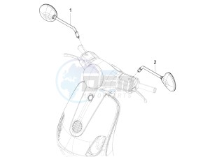 LX 125 4T 3V IE NOABS E3 (APAC) drawing Driving mirror/s