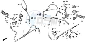 SFX50S drawing HANDLE LEVER/SWITCH/CABLE (1)