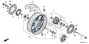 NC750SDE NC750SD Europe Direct - (ED) drawing REAR WHEEL