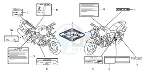 CB1300S CB1300SUPERBOLD'OR drawing CAUTION LABEL (CB1300/A)