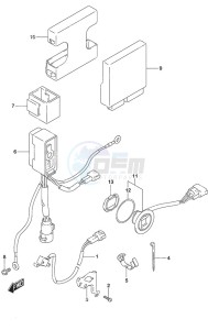 DF 50A drawing PTT Switch/Engine Control Unit High Thrust