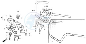 VT1100C SHADOW drawing HANDLE PIPE/TOP BRIDGE