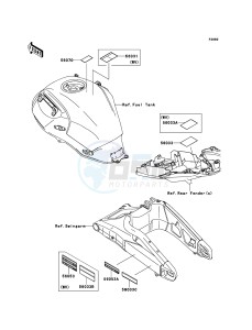 VERSYS KLE650CCF XX (EU ME A(FRICA) drawing Labels