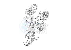 YFM X WARRIOR 350 drawing FRONT BRAKE