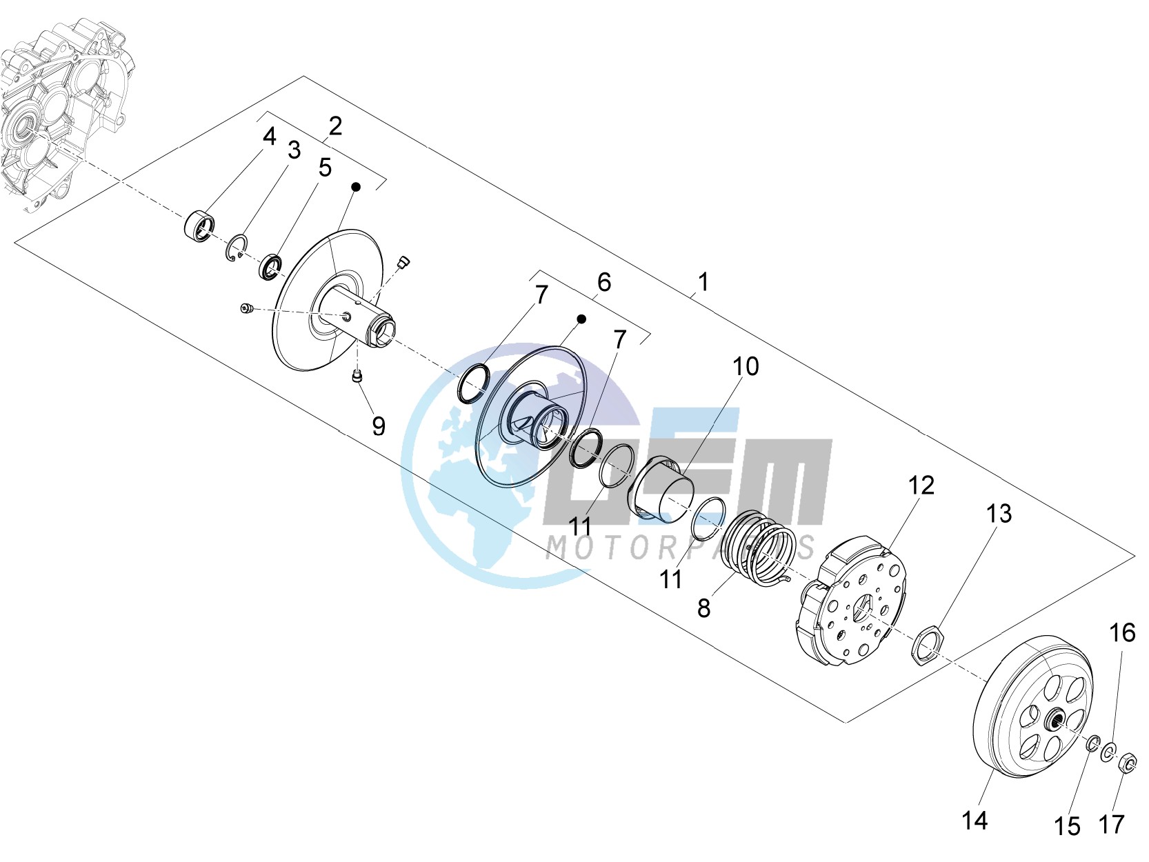 Driven pulley