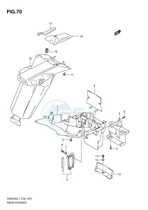 SV650S (E2) drawing REAR FENDER (SV650SL1 E2)