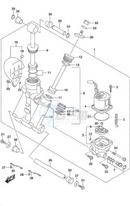 DF 300AP drawing Trim Cylinder w/Transom (L)