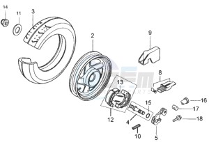 MEGALO 125 drawing REAR WHEEL