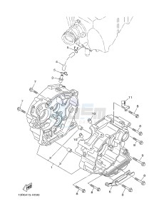 YB125 (2CS8) drawing CARTER CRANKCASE