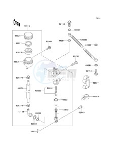 EX 250 F [NINJA 250R] (6F-7F) F7F drawing REAR MASTER CYLINDER