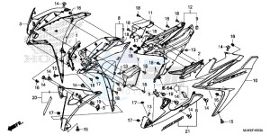 CBR500R England - (3ED) drawing MIDDLE COWL