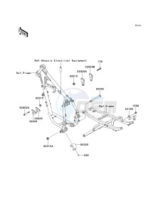 KL 125 D [KLR125] (D20-D22) [KLR125] drawing FRAME FITTINGS