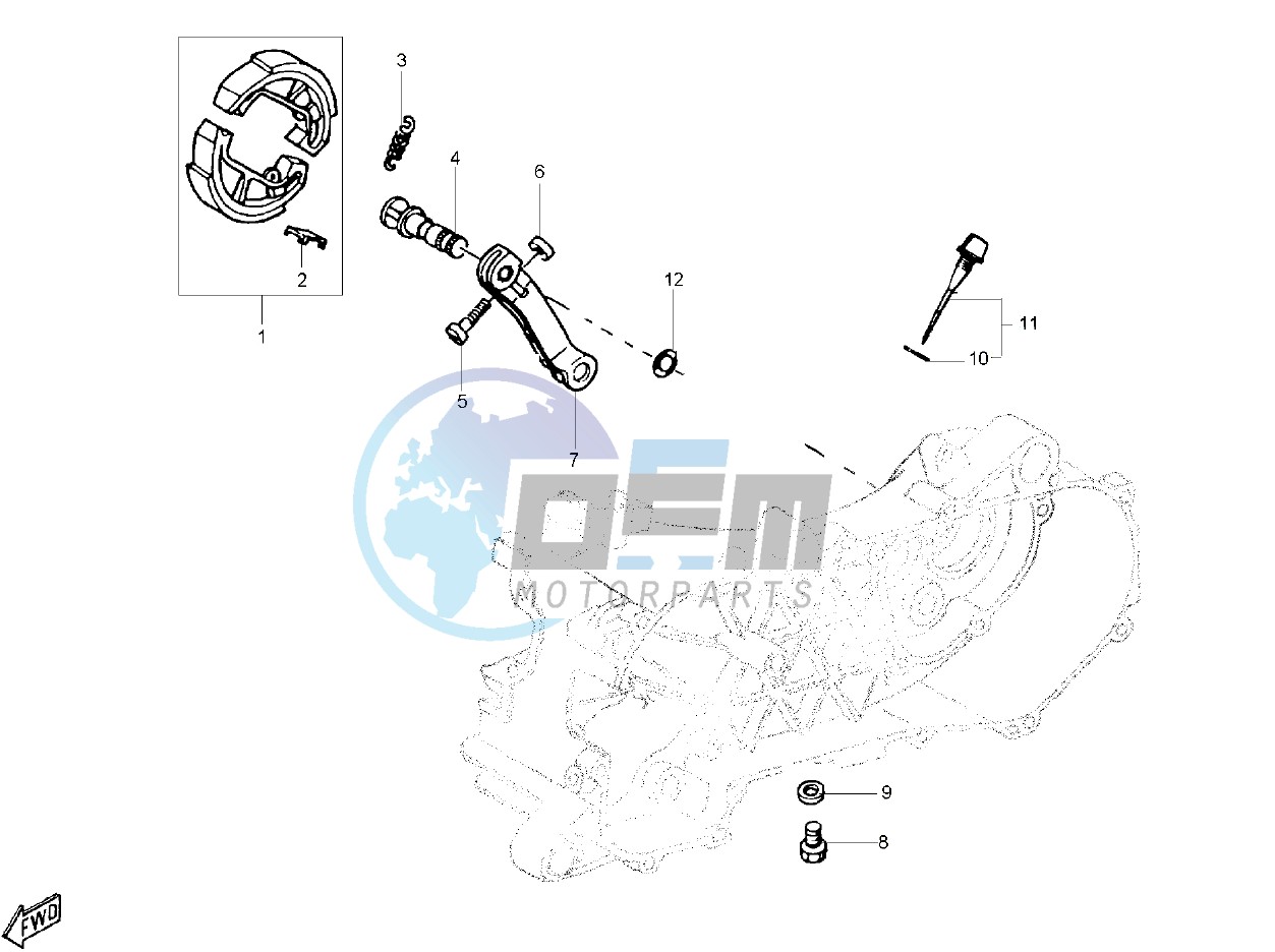 Rear brake shoes