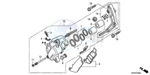 VTR2509 U drawing FRONT BRAKE CALIPER