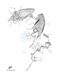 MWD300 TRICITY 300 (BED1) drawing TAILLIGHT