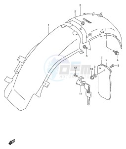 TU250X (E2) drawing REAR FENDER (MODEL X)