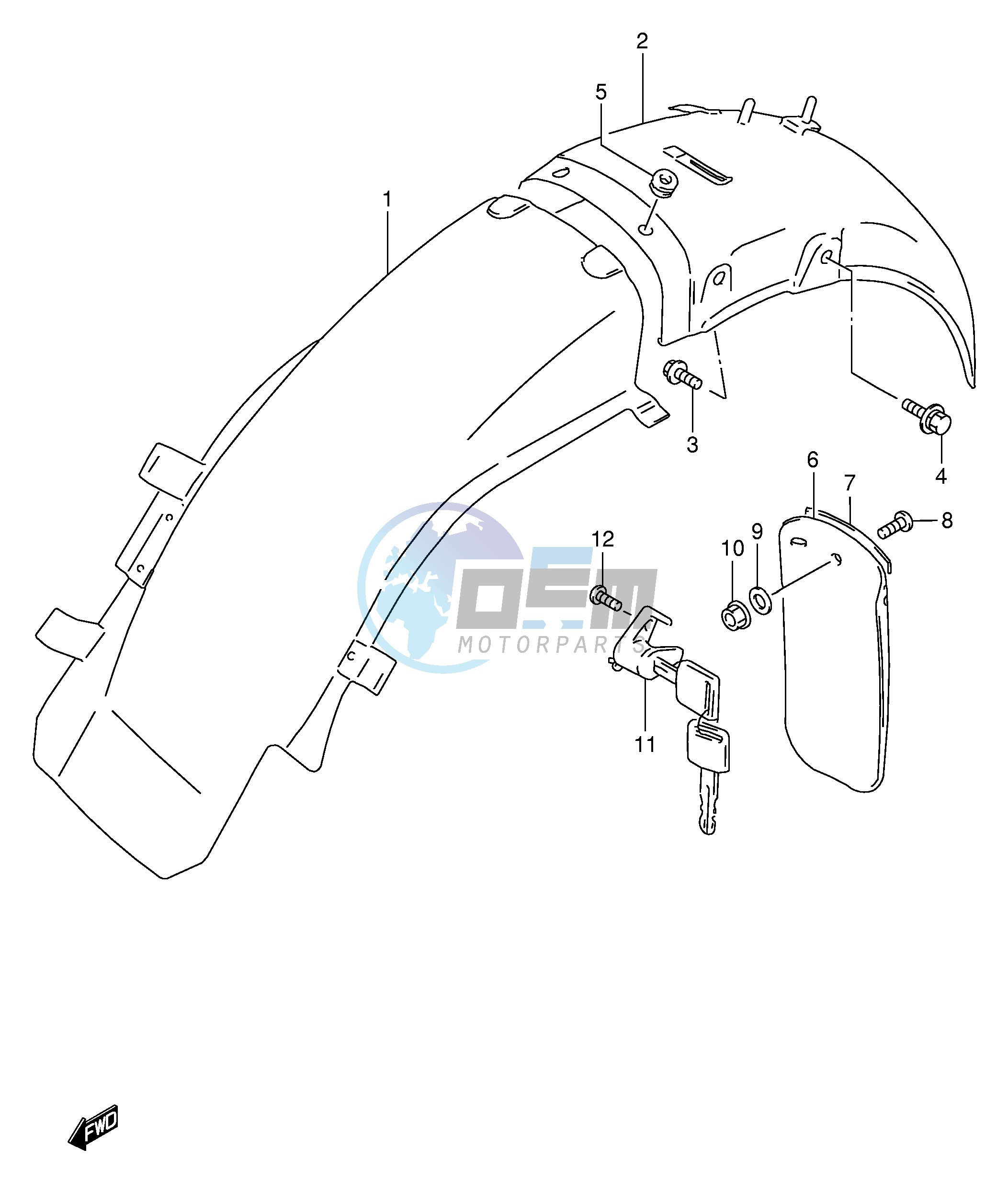 REAR FENDER (MODEL X)