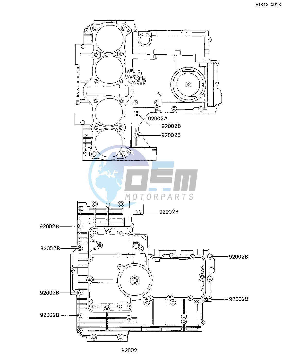 CRANKCASE BOLT & STUD PATTERN