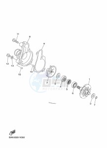 WR250F (BAK4) drawing WATER PUMP