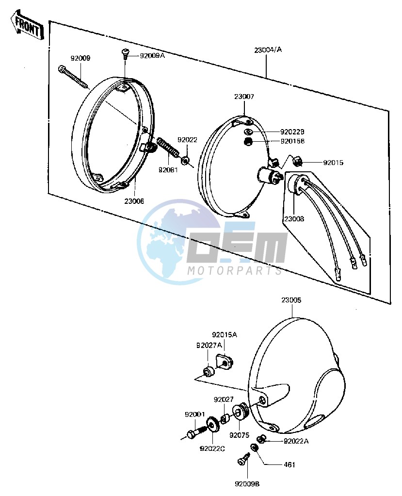 HEADLIGHT -- 81-83 D2_D3_D4_D5- -